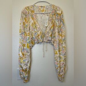 For Love And Lemons Set NWT Marcia Crop Top M and Aiko Mini Skirt Size S